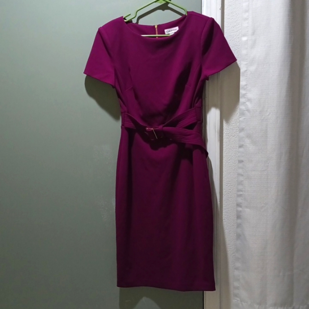 Calvin Klein dress; size 6; plum in color
